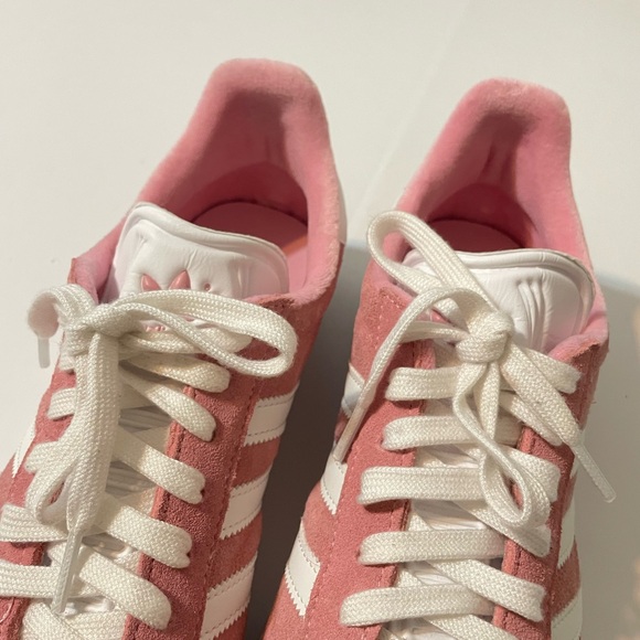 adidas Gazelle Pink and White Sneakers - Picture 5 of 12